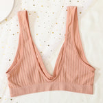 Seamless Tube Top Push-up Bras for Women Deep V Neck Underwear Low Back Brassiere Unlined Sexy Lingerie Crop Top Women Bralette