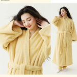 Fall Winter Unisex Couple Maxi Long Bathrobe Thick Soft Coral Velvet Beauty Flannel Warm Morning Robe for Men Women Loungewear