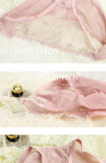 MOYISU Luxury French Pure Desire White Lace Thin Sexy Gauze Underwear Set Embroidery Girl Push-up Bra Big Size Big Breasts Small