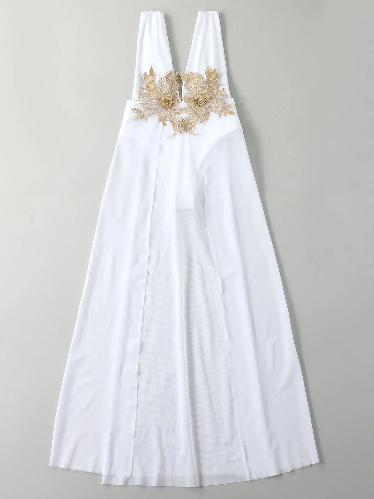 Sexy White Dress One Piece Swimsuit 2026 Women Embroidery Floral Designer High Waist Swimwear Vintage Beach Bathing Suit Bikini