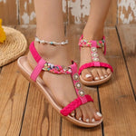 Summer Crystal Weave Flats Women Sandals Designer New Shoes Woman Fad Open Toe Flip Flops 2026 Trend Casual Slides