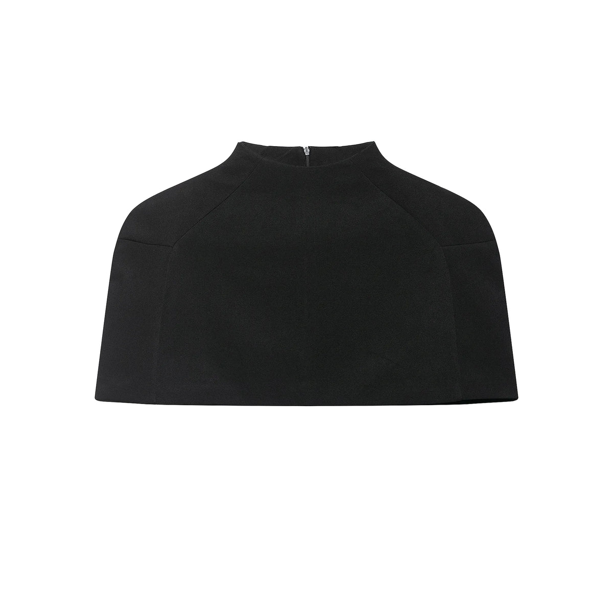 Women's Fashion Solid Color Black And White Stand Collar Top Elegant Slim Fit Short Sleeve Blouse For Women Casual Wear C57H