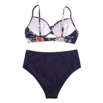 Push Up Bikini Leopard Swimsuit Women Sexy Solid Swimwear Female Floral Bathing Suit Ruched Beachwear XL High Waist Bikini 2026