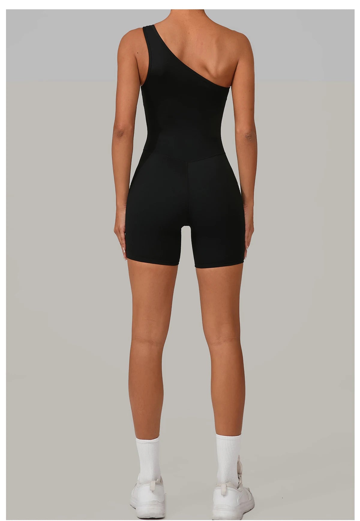 One Shoulder Women Sports Jumpsuit Sleeveless Yoga Rompers Backless Sportswear Women Workout One Piece Bodysuits Female