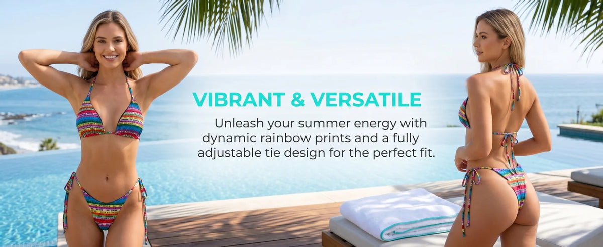 2026 Letters Print Colorful Micro Mini Thong Bikini Women Swimwear Female Swimsuit Two-pieces Bikini Set Bathing Suit Swim Lady