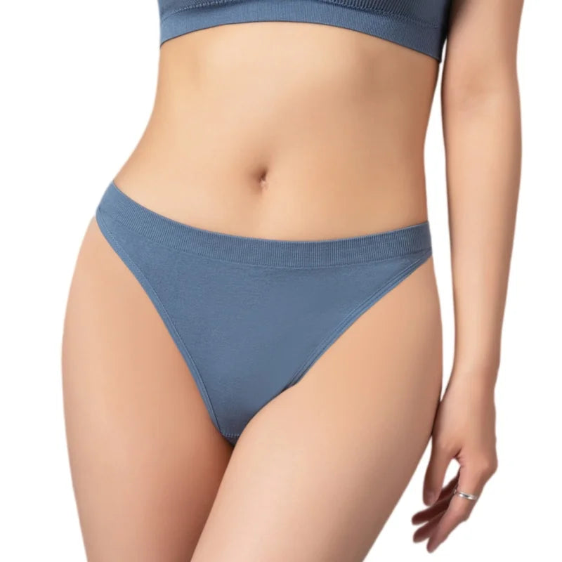 3Pcs/Set Women Brazilian Panties Low-Rise Thong Comfort T-back Underwear Sexy Lingerie High-Stretch Ｇ-string Multi Color M-XL