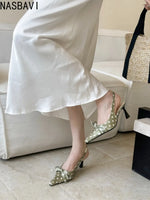 Summer New French Shallow Butterfly Point Toe Sandals For Women Luxury Dots Sandals Retro Office OL Dress Shoes New 2026