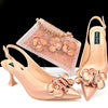 doershowItalian niceShoes With Matching Bags Set Italy African Women's Party Shoes and Bag Sets peach Color Women shHQS1-25