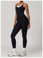 Yoga Jumpsuit Fake two color contrast halter sport jumps Women Push Up Gym Fitness Overalls Sport Outfit Sportswear Clothes 8843