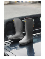 Women's Rain Boots Anti Slip Thick Soles Outdoor Long Tube Rain Boots Waterproof Fashion Wear-resistant Kitchen Women's Boots
