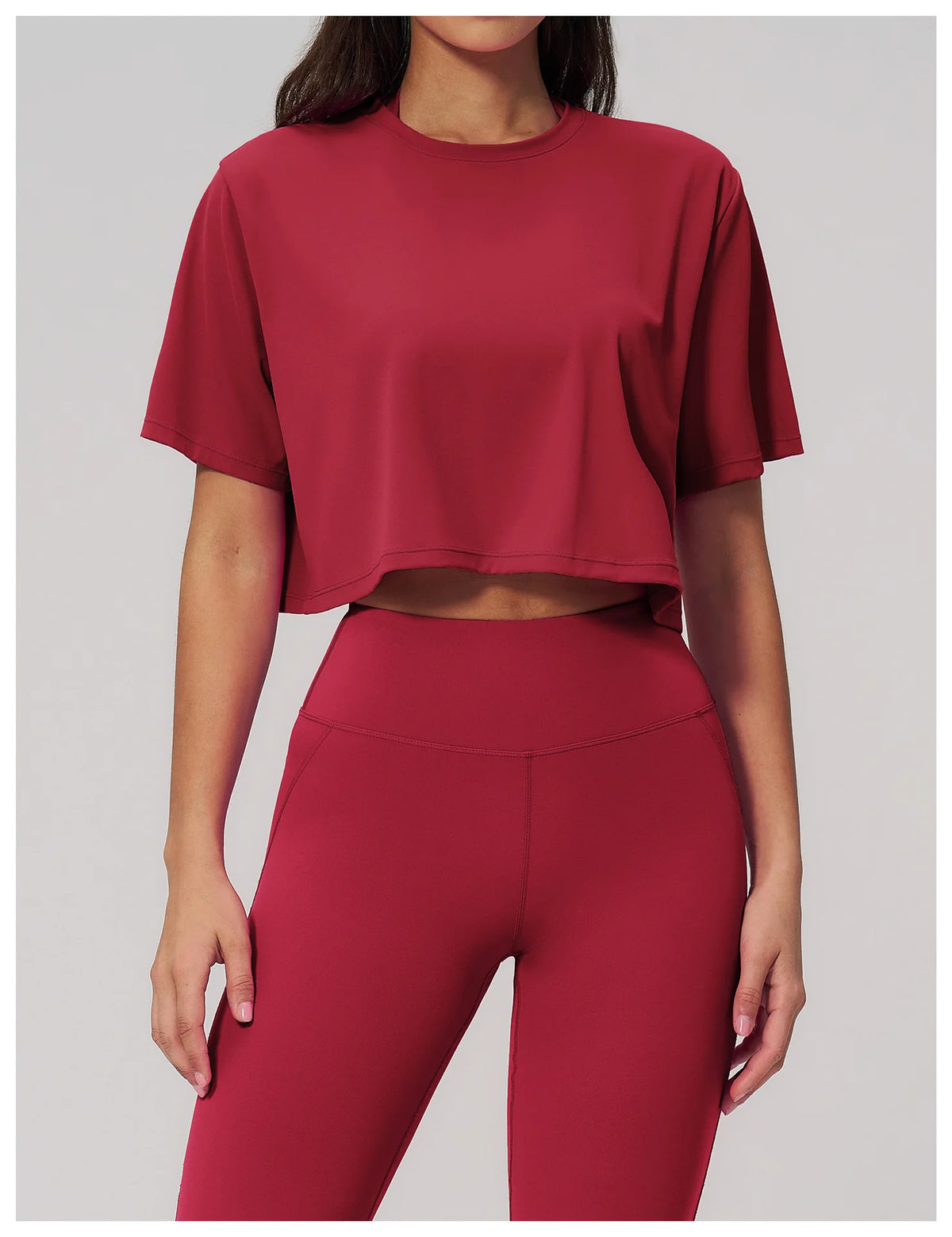 Impact Short Sleeve Yoga T Shirts Women Solid Color O Neck Loose Sports Tops Outwear Gym Running Fitness Workout Suits