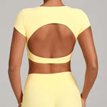 Sexy Hollow Out Backless Sports Shirts Women Shorts Sleeve High-strength Double-layer Stitching Without Chest Sports Tank Tops