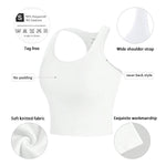 3 Piece Yoga Vest Women Gym Sports Racerback Crop Tops Seamless Streetwear Rib Knit Workout BreathableTank Top Female