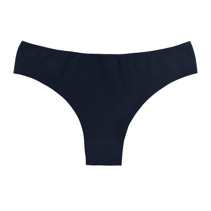 1Pc Women Cotton Brazilian Panties Seamless Underwear Low Waist Briefs Female Underpants Breathable Bikini Sexy Lingerie M-XL