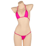 DEKAWomen Solid Transparent Micro Bikini Set Bandage Thong Underwear G-String Bra Mini Swimsuit Brazilian Swimwear Sleepwear