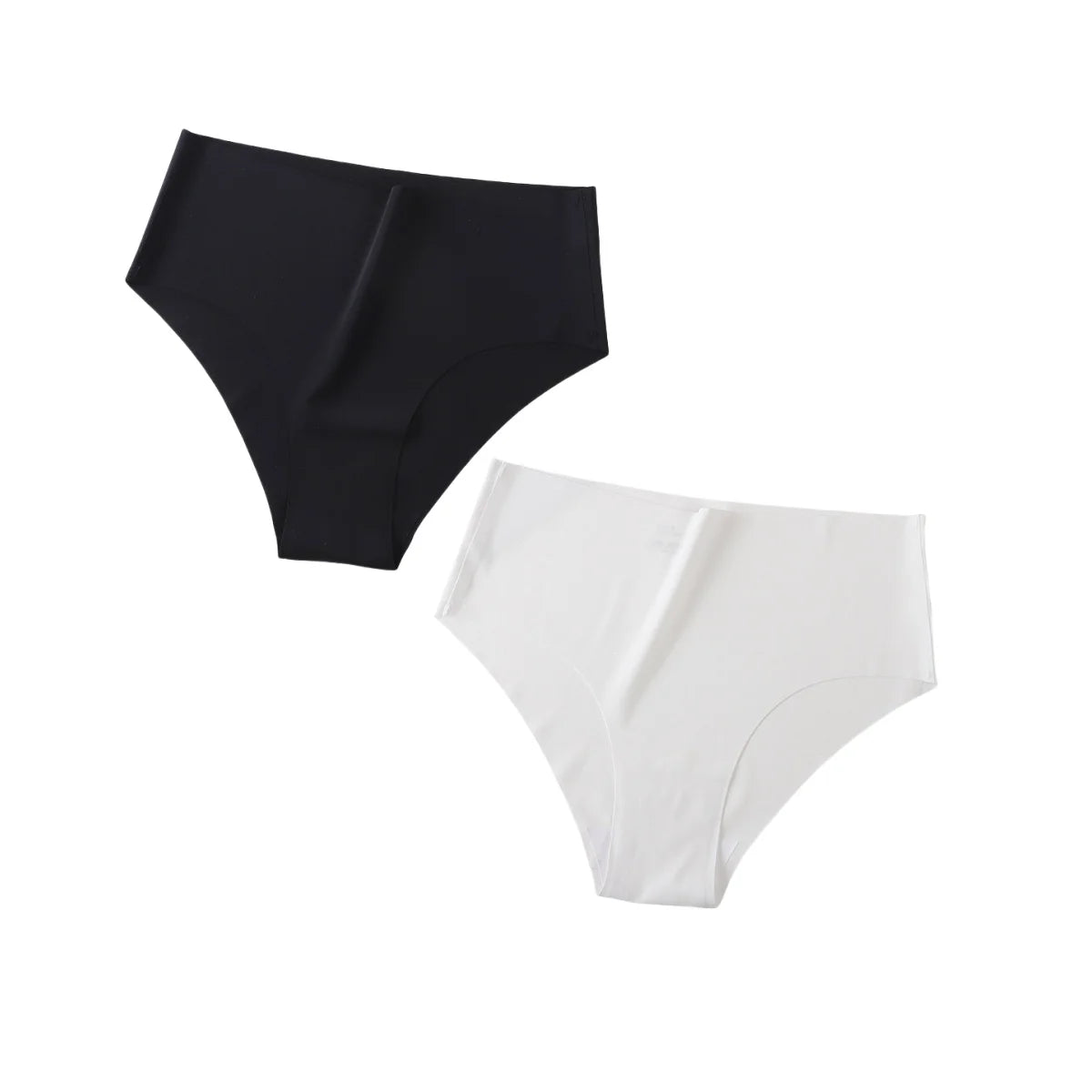 2Pcs/Set Ice Silk High Waist Briefs Panties Women Stretch Underwear Seamless Panties Female Underpants Sexy Lingerie XS-XL