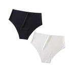 2Pcs/Set Ice Silk High Waist Briefs Panties Women Stretch Underwear Seamless Panties Female Underpants Sexy Lingerie XS-XL