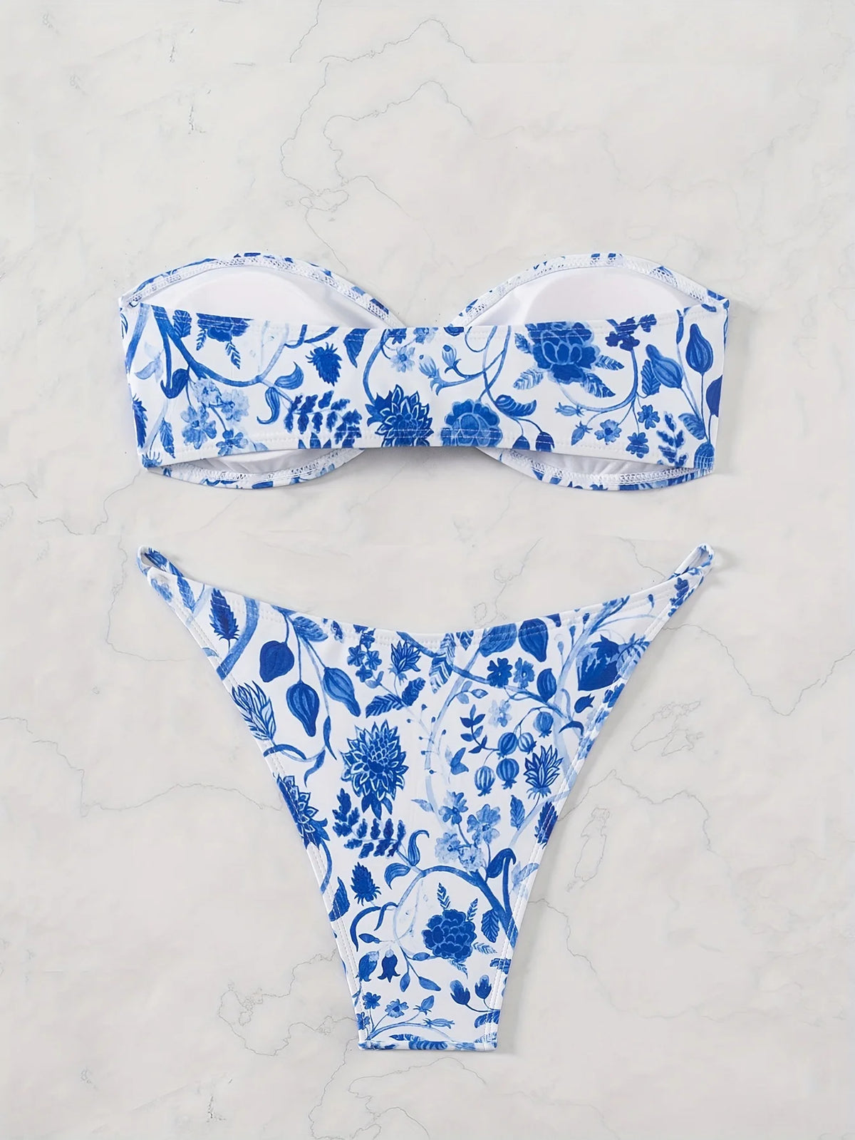 ZTVitality Sexy Print Bikini Set 2024 New Arrival Padded Bra Bandage Strapless Swimsuit Women Swimwear Summer Beachwear Biquini