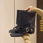 Wasteland Style Dopamine Summer Boots, Women's Height-increasing Summer Skirt with Open Lady's high-heeled sandals