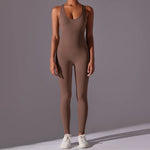 Seamless One-Piece Yoga Jumpsuit Women Fitness Sports Overalls Dance Workout Set Stretch Bodysuit Gym Clothes Push Up Sportswear