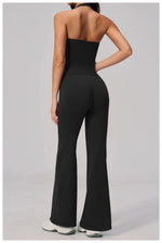 V-neck Yoga Sets Women Seamless Slimming Sports Tank Top High Waist Wide Leg Pants Fitness Suit Outwear Gym Running Tracksuit