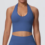 Gym Tops Women Halter Top Gym Vest Woman Sexy Backless Push Up Sport Bras Running Vest Workout Tops Activewear Yoga Fitness Vest