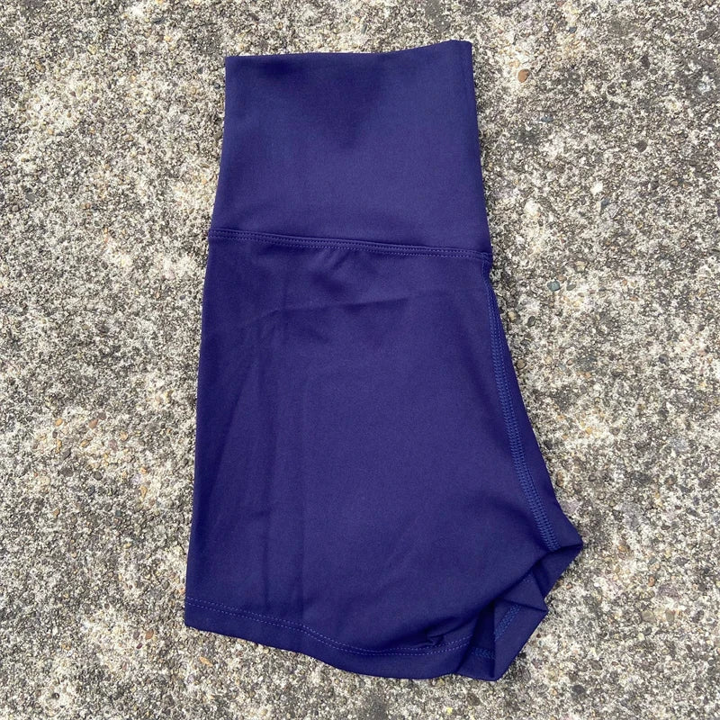 Solid Color High Waist Yoga Short Leg Women Fitness Sport ShortBike Soft Squatting Proof Comprehensive Training Jog Athletic