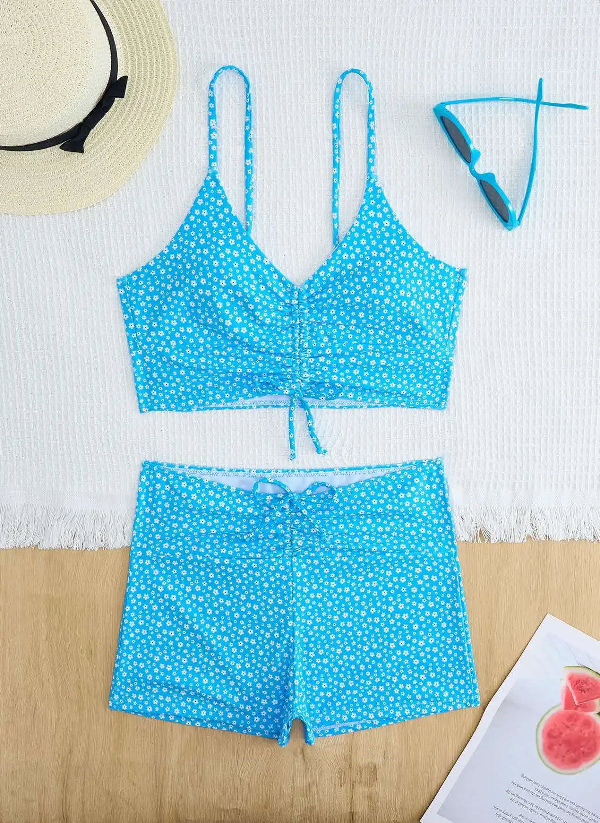 Sexy High Waist Bikini Shorts 2026 Women Swimsuit Two Pieces Swimwear Female Bikinis Set Floral Bathing Suits Brazilian Biquini