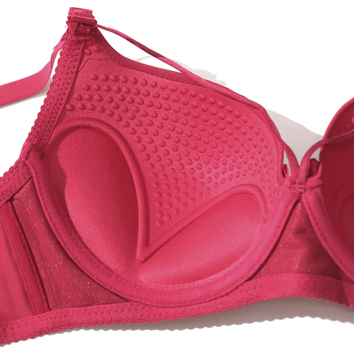 Beauwear Solid Color T-shirt Bras for Women Padded Bra Push Up Cross Straps Bow Underwear