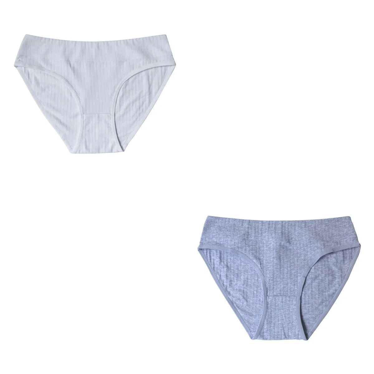 2Pcs/Set Cotton Panties Women Low Rise Underwear Solid Color Comfort Breathable Briefs Sexy Lingerire M-XL Seamless Intimates