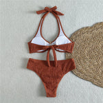 Solid Green Swimwears Metal Starfish Sexy Halter Bikinis Sets Swimsuit Woman 2026 Bathing Swimming Suit Brazilian Bikini Mujer