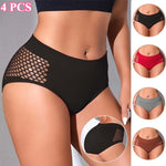 3/4pcs/pack Mid Waist Seamless Women Panties Underwear Solid Breathable Comfortable Female Underpants Soft Lingerie Lady Briefs