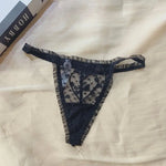 Embroidery Heart Sexy Girls Panties Women Briefs Thong Lace G String Underwear Thin Transparent Low Waist Female Lingerie
