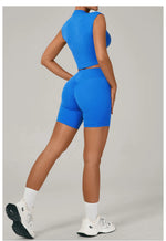 Naked Yoga Sets Women Quick Drying Slim Sports Shirt Fitness Suit Outdoors Sport High Waist Shorts Tight Running Workout Clothes