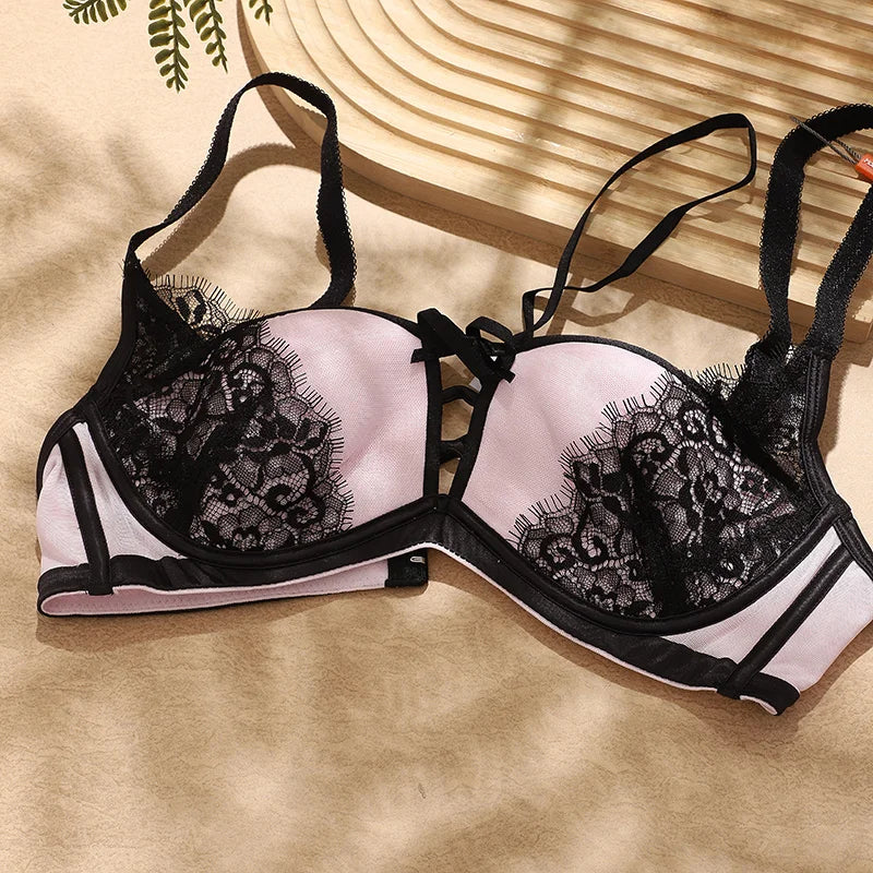 2024 Autumn/Winter 1/2 Bra Fashion Hollow Lace Push Up Bra Sexy Underwear Women Lingerie Intimates FW6051