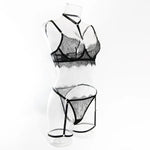 Toucheart Sexy Lingerie Suit Female Sexy See-through Lace Halter Bra SetAdjustable Leg Ring Set for Women Sexy Underwear New