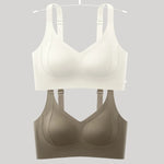 2Pcs/Set Plus Size Padded Bras For Women Push-Up Bra Wide Straps Seamless Underwear Non-wire Bra Female Comfy Intimates M-4XL