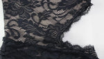 Ahagaga Sexy Sheer Women's Mini Dresses Lace Solid Sheath Long Sleeves One Shoulder Ribbon Sheath Slim Fit Streetwear Vestidos