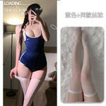 Swimsuit Set Sexy And Slimming Schoolgirl-style Small Bust Deep V Sleeveless Bodysuits And Shorts Pure Desire Style Casual W0Y2