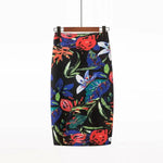 Spring Summer Women Y2K High Waist Midi Pencil Chiffon Skirts Slim Bodycon Vintage Hip Raise Korean Fashion Clothes UOV5