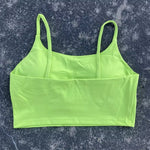 Sexy Solid Color Women's Tight Athletic Spaghetti Strap Gym Underwear Comprehensive Training Training Sports Bra Soft Yoga Top