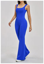 Slimming Yoga Jumpsuits Women Hollow Out Ruffles Backless Sportswear Fitness Back Hip-Lifting Leggings One-Piece Gym Bodysuits