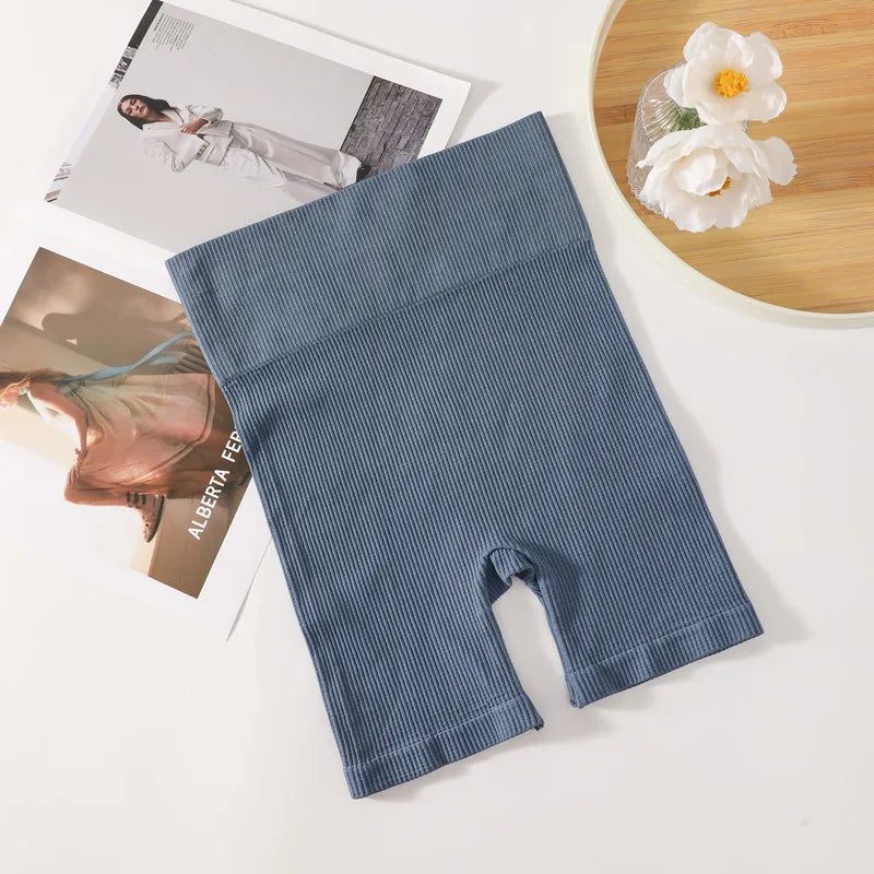 Slimming Tummy Shaperwear Women High Waist Shorts Seamless Underwear Breathable Ribbed Body Shaper Fitness Comfy Shapers
