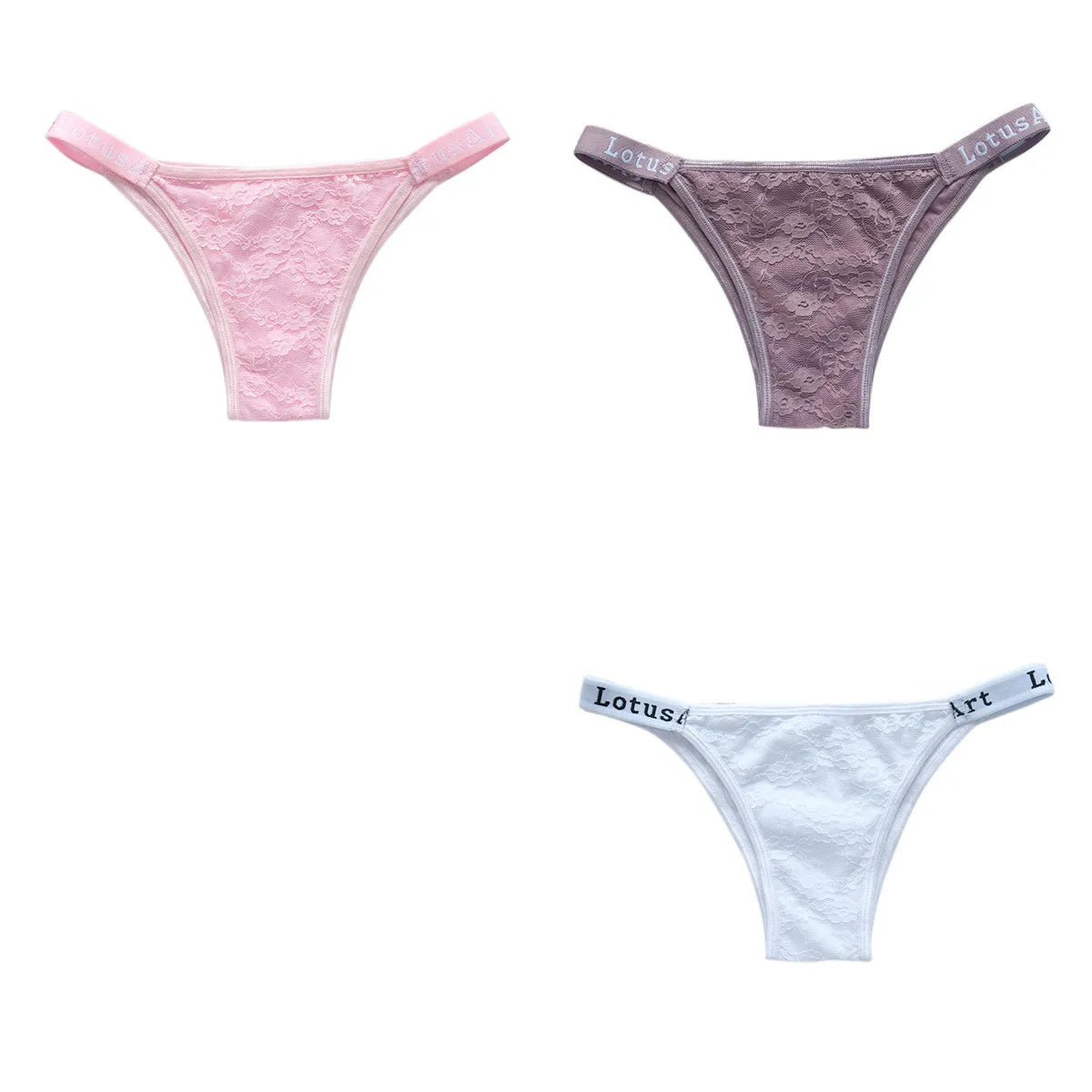 3PCS/Set Women Lace Panties Sexy Brazilian Panties Female Underpant Low Waist Panty Girls Underwear Fashion Intimates
