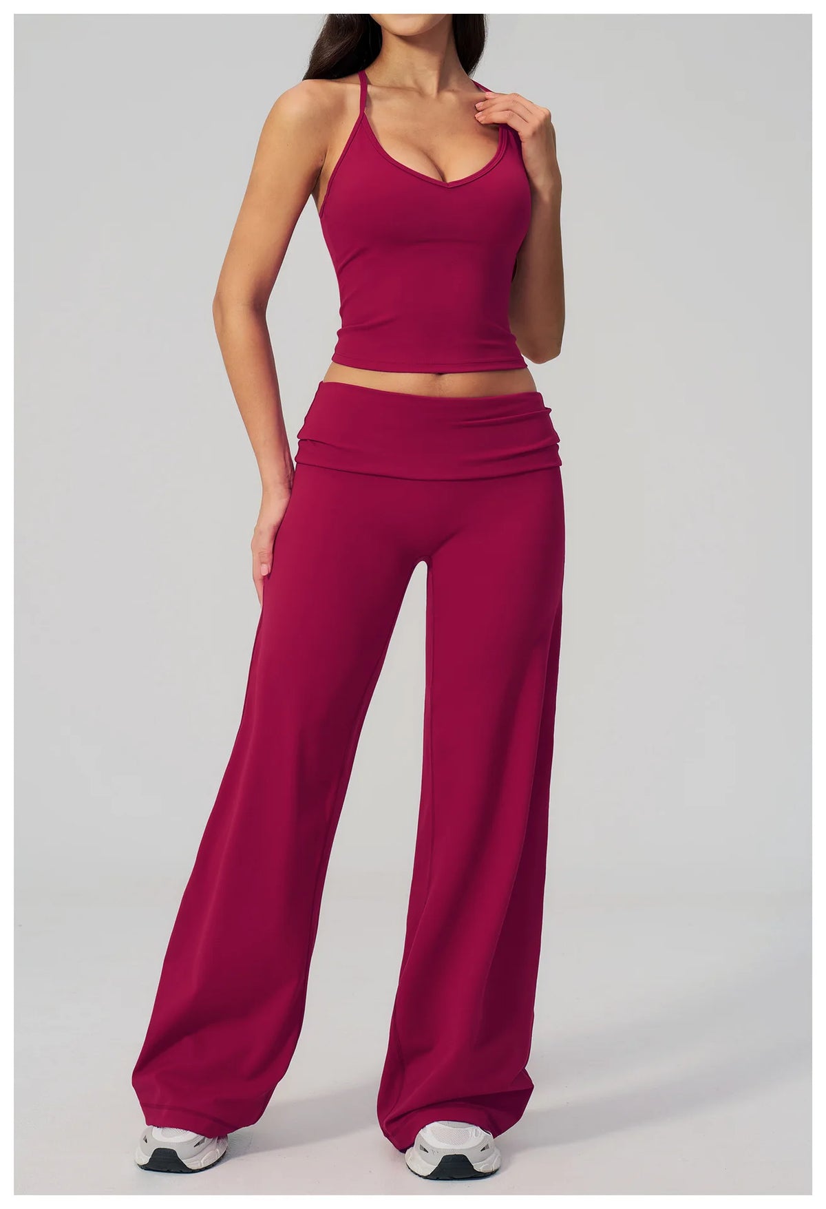 Yoga Pants Women High Waist Fitness Sports Flared Trousers Gym Workout Jogging Wide Leg Pants Female Dance Sports Flared Pants