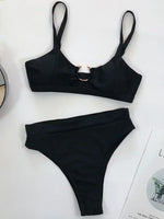 Snakeskin Female Swimsuit High Waist Bikini Women Swimwear Two-pieces Bikini Set Hollow Out Bather Bathing Suit Swim Beachwear