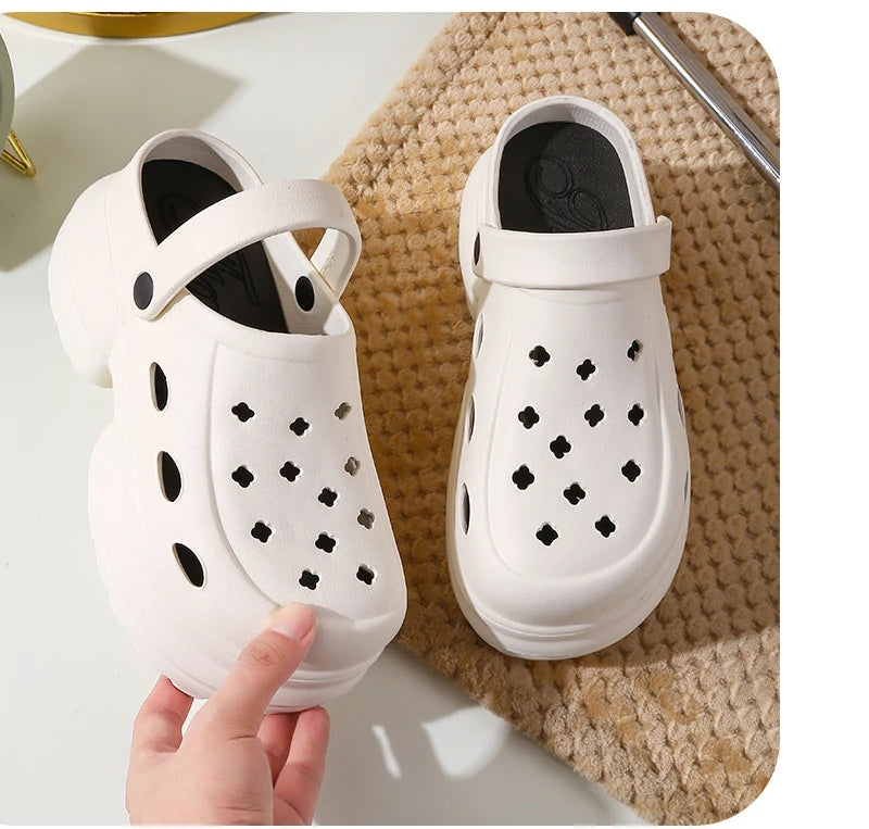 Women Platform Slippers Fashion Clogs Soft EVA Summer High Heel Shoes Thick Sole Female Street Wedges Sandals Home Beach Slides