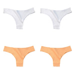 4Pcs/Set Cotton Panties Women Breathable Briefs Soild Underwear Female Underpants Low Waist Brazilian Panty Sexy Lingerie M-XL