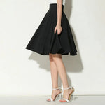 Women Skirt Elastic High Waist A-Line Style Skirt Solid Color Large Hem Skater Skirt Bohemia Style Skirts Women's skirt