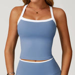 Women's Pilates Tank Top Push-Up Sports Bra Hollow Breathable Fitness Bras Gym Yoga Vest Running Tops High Strength Sportswear